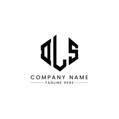 DLS letter logo design with polygon shape. DLS polygon logo monogram. DLS cube logo design. DLS hexagon vector logo template white and black colors. DLS monogram, DLS business and real estate logo. 