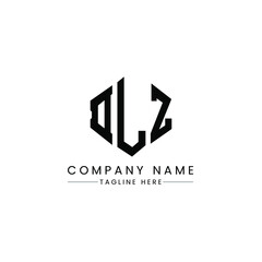 DLZ letter logo design with polygon shape. DLZ polygon logo monogram. DLZ cube logo design. DLZ hexagon vector logo template white and black colors. DLZ monogram, DLZ business and real estate logo. 