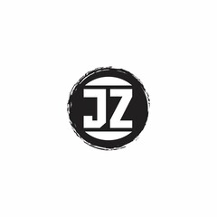 Fototapeta na wymiar JZ Logo Initial Letter Monogram with abstrac circle shape design template