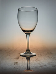 Vaso de vino y agua realizada en estudio