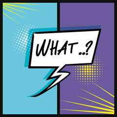 Comic bubble chat with text on a comic page