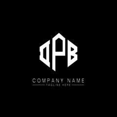 DPB letter logo design with polygon shape. DPB polygon logo monogram. DPB cube logo design. DPB hexagon vector logo template white and black colors. DPB monogram, DPB business and real estate logo. 