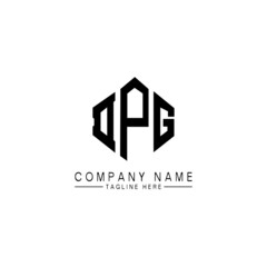 DPG letter logo design with polygon shape. DPG polygon logo monogram. DPG cube logo design. DPG hexagon vector logo template white and black colors. DPG monogram, DPG business and real estate logo. 