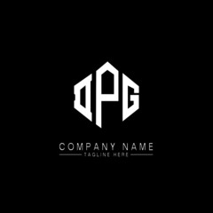 DPG letter logo design with polygon shape. DPG polygon logo monogram. DPG cube logo design. DPG hexagon vector logo template white and black colors. DPG monogram, DPG business and real estate logo. 