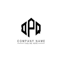 DPQ letter logo design with polygon shape. DPQ polygon logo monogram. DPQ cube logo design. DPQ hexagon vector logo template white and black colors. DPQ monogram, DPQ business and real estate logo. 