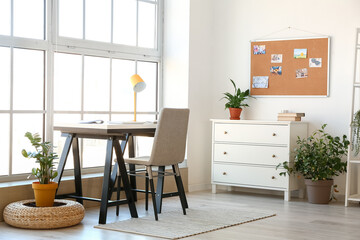 Modern workplace in interior of stylish room