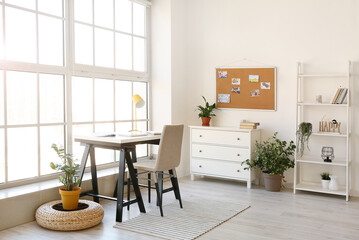 Modern workplace in interior of stylish room