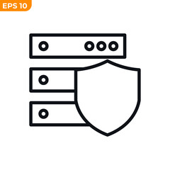 database insurance icon symbol template for graphic and web design collection logo vector illustration