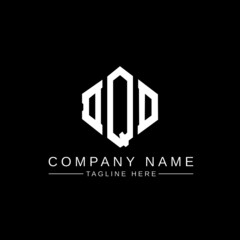 DQD letter logo design with polygon shape. DQD polygon logo monogram. DQD cube logo design. DQD hexagon vector logo template white and black colors. DQD monogram, DQD business and real estate logo. 