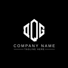 DQG letter logo design with polygon shape. DQG polygon logo monogram. DQG cube logo design. DQG hexagon vector logo template white and black colors. DQG monogram, DQG business and real estate logo. 