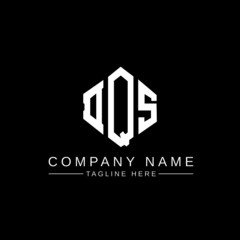 DQS letter logo design with polygon shape. DQS polygon logo monogram. DQS cube logo design. DQS hexagon vector logo template white and black colors. DQS monogram, DQS business and real estate logo. 