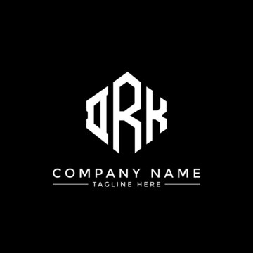 DRK letter logo design with polygon shape. DRK polygon logo monogram. DRK cube logo design. DRK hexagon vector logo template white and black colors. DRK monogram, DRK business and real estate logo. 