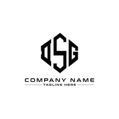 DSG letter logo design with polygon shape. DSG polygon logo monogram. DSG cube logo design. DSG hexagon vector logo template white and black colors. DSG monogram, DSG business and real estate logo. 
