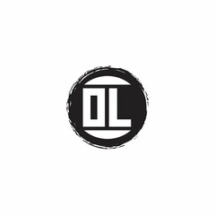 OL Logo Initial Letter Monogram with abstrac circle shape design template