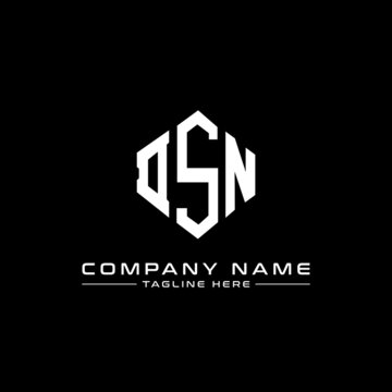 DSN letter logo design with polygon shape. DSN polygon logo monogram. DSN cube logo design. DSN hexagon vector logo template white and black colors. DSN monogram, DSN business and real estate logo. 