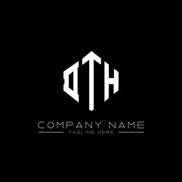DTH letter logo design with polygon shape. DTH polygon logo monogram. DTH cube logo design. DTH hexagon vector logo template white and black colors. DTH monogram, DTH business and real estate logo. 