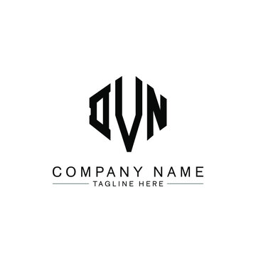 DVN letter logo design with polygon shape. DVN polygon logo monogram. DVN cube logo design. DVN hexagon vector logo template white and black colors. DVN monogram, DVN business and real estate logo. 