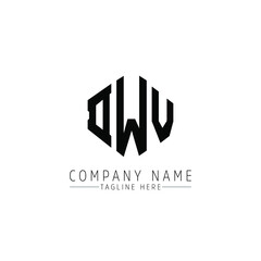 DWV letter logo design with polygon shape. DWV polygon logo monogram. DWV cube logo design. DWV hexagon vector logo template white and black colors. DWV monogram, DWV business and real estate logo. 