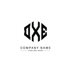 DXE letter logo design with polygon shape. DXE polygon logo monogram. DXE cube logo design. DXE hexagon vector logo template white and black colors. DXE monogram, DXE business and real estate logo. 