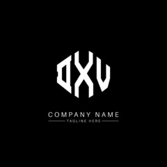DXV letter logo design with polygon shape. DXV polygon logo monogram. DXV cube logo design. DXV hexagon vector logo template white and black colors. DXV monogram, DXV business and real estate logo. 