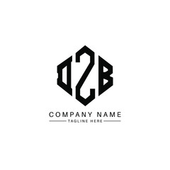 DZB letter logo design with polygon shape. DZB polygon logo monogram. DZB cube logo design. DZB hexagon vector logo template white and black colors. DZB monogram, DZB business and real estate logo. 