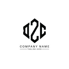 DZC letter logo design with polygon shape. DZC polygon logo monogram. DZC cube logo design. DZC hexagon vector logo template white and black colors. DZC monogram, DZC business and real estate logo. 