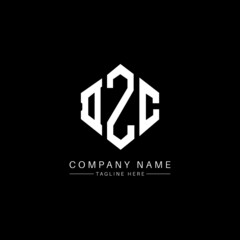 DZC letter logo design with polygon shape. DZC polygon logo monogram. DZC cube logo design. DZC hexagon vector logo template white and black colors. DZC monogram, DZC business and real estate logo. 