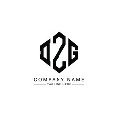 DZG letter logo design with polygon shape. DZG polygon logo monogram. DZG cube logo design. DZG hexagon vector logo template white and black colors. DZG monogram, DZG business and real estate logo. 