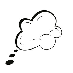 Isolated empty comic bubble chat