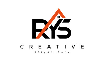 initial RYS letters real estate construction logo vector	 - obrazy, fototapety, plakaty