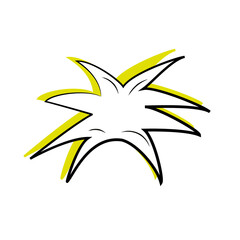 Fototapeta premium Isolated empty comic bubble chat