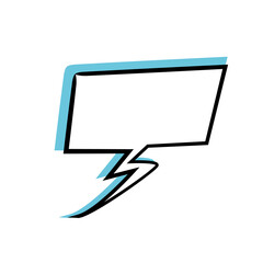 Naklejka premium Isolated empty comic bubble chat