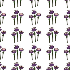 seamless pattern white three boxes of poppy vector