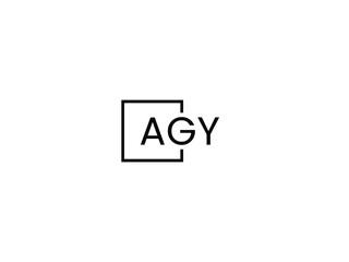 AGY Letter Initial Logo Design Vector Illustration