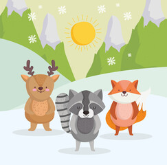 little animals winter