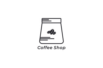 Coffee shop isolated on the background in flat style. Vector illustration