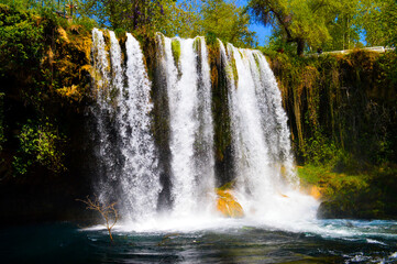 Fototapeta premium Beautiful waterfall in trabzon turkey 