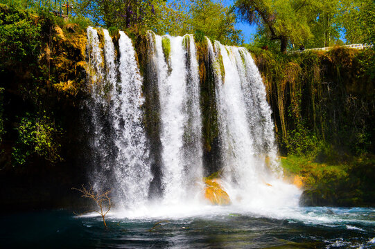 Beautiful waterfall in trabzon turkey 
