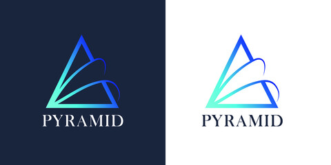 abstract triangle linear logo, design template, vector logo template, letter A Logotype concept, logo.- illustration