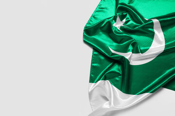 Pakistan flag on light background