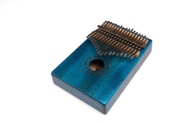 Kalimba or mbira is an African musical instrument. Kalimba made from wooden board with metal ...