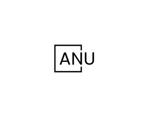 Obraz premium ANU Letter Initial Logo Design Vector Illustration