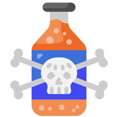 toxic flat icon