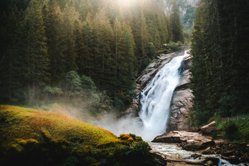 Krimmler Wasserfälle im Nationalpark Hohe Tauern - obrazy, fototapety, plakaty