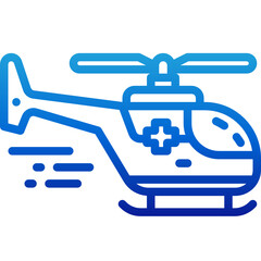 helicopter gradient icon