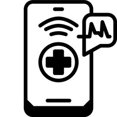 emergency solid line icon