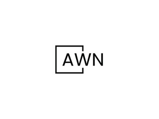 AWN Letter Initial Logo Design Vector Illustration