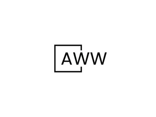 AWW Letter Initial Logo Design Vector Illustration