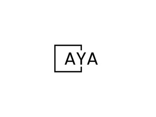 AYA Letter Initial Logo Design Vector Illustration