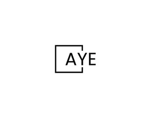 AYE Letter Initial Logo Design Vector Illustration